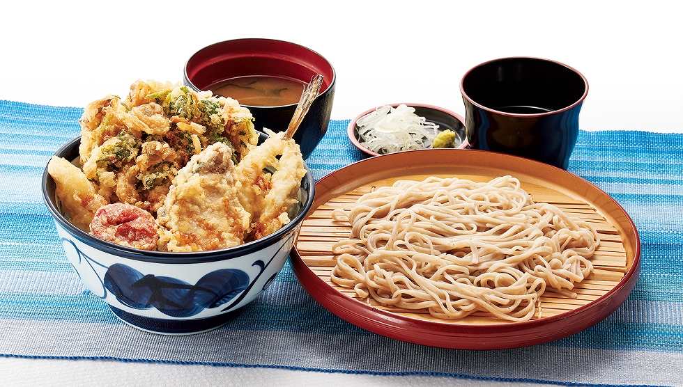 「初夏天丼サービスセット」（みそ汁付）