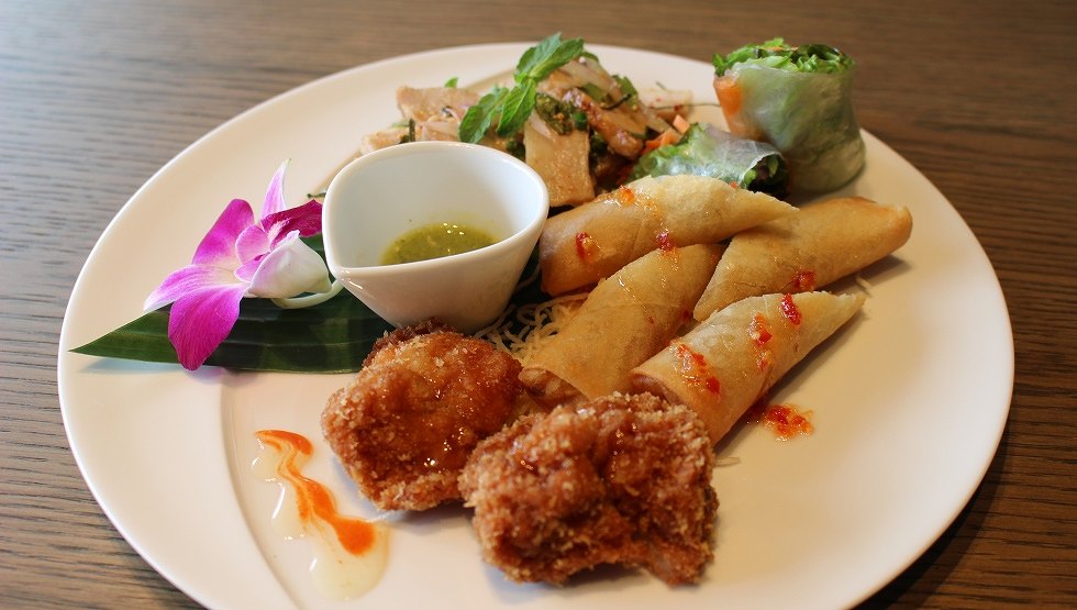 『ジムトンプソンズ テーブル タイランド横浜』の「タイ前菜4種盛り合わせ」