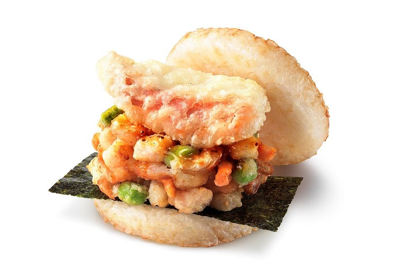 「夜モスライスバーガー　よくばり天 金目鯛とかきあげ（塩だれ）」