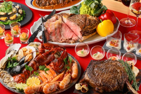 「TOMMY STEAKHOUSE & BUFFET 梅田店」のビュッフェ例