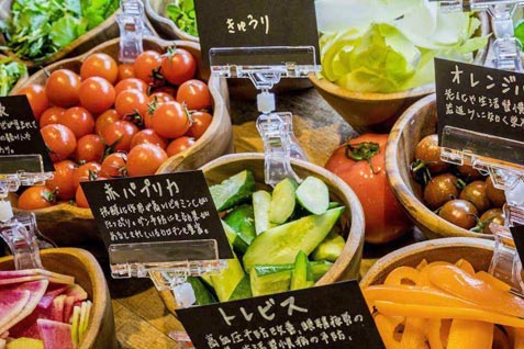 『やさいの王様 日比谷シャンテ店』の野菜イメージ