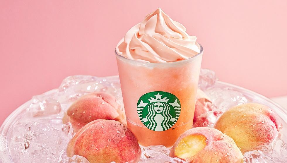 スタバ「桃MORE フラペチーノ®」7/13発売