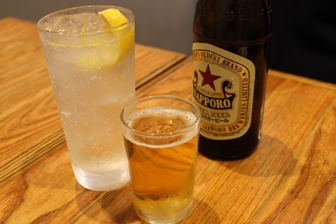 ビールとサワー