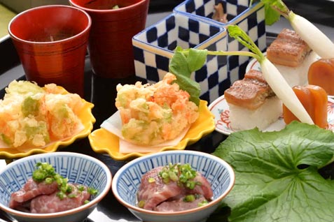 『九州の旬 博多廊 法善寺店』の九州各地の食材でつくる料理