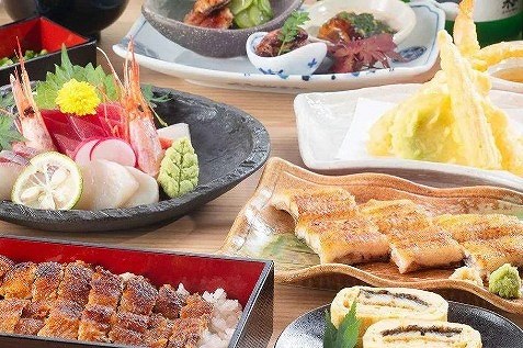 『うなぎ四代目菊川 栄店』の会席