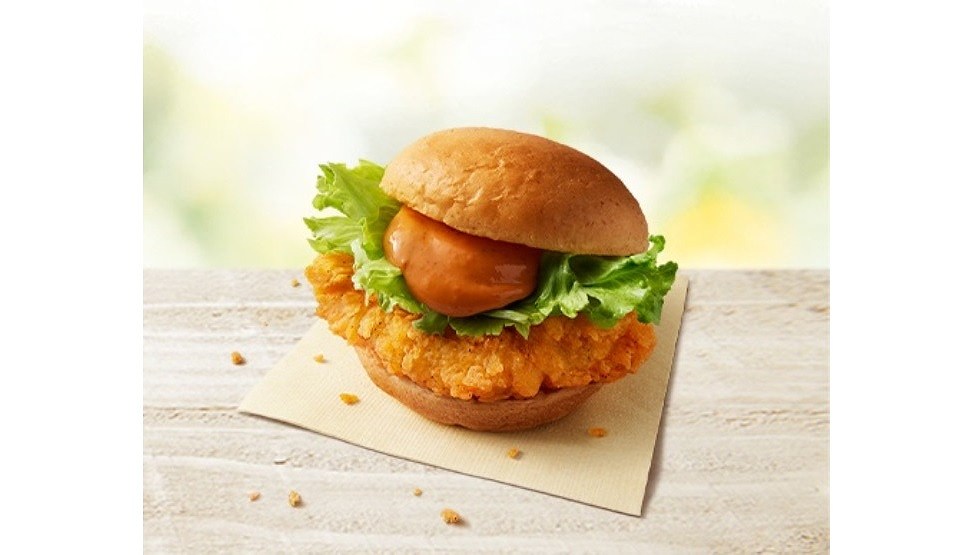 「辛口チキンフィレバーガー」