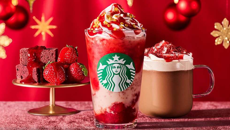「ストロベリー&ベルベット ブラウニー フラペチーノ®」