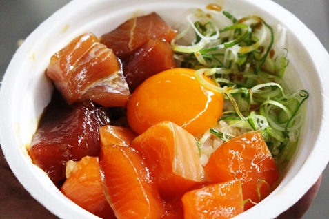 「富士の介と脂キハダの漬け丼」