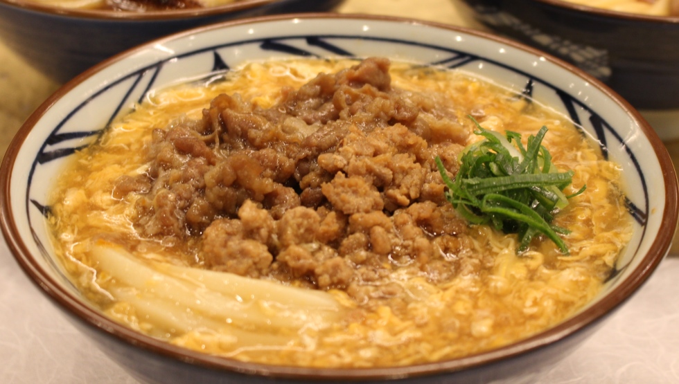 「肉がさね玉子あんかけうどん」