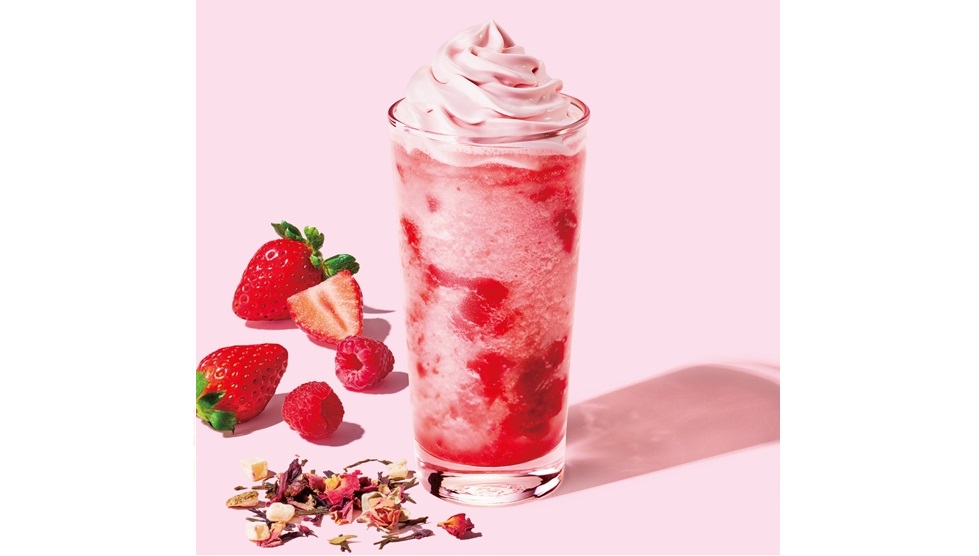 「ラズベリー ＆ さくらアリュール ティー フラペチーノ」