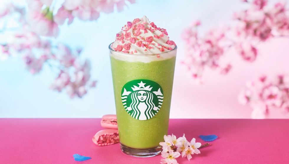 スタバSAKURA第2弾！さくらが咲き誇る「さくら 咲くサク 抹茶 フラペチーノ®」3/1より発売