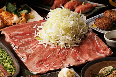「牛タン ふかざわ 大井町店」の「牛タンのしゃぶしゃぶ」