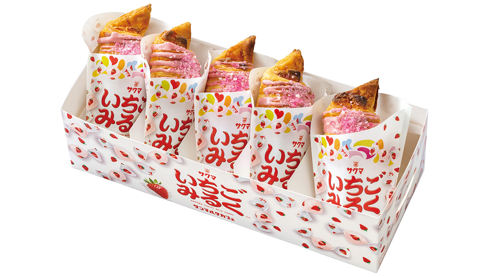 サンマルクカフェ×サクマ製菓「いちごみるく」コラボ商品「プレミアムチョコクロ しあわせのいちごみるく&いちごちょこ」
