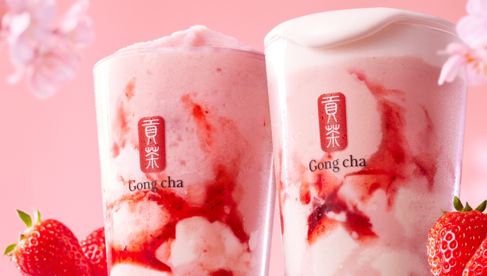 「いちご杏仁 ミルクティー＆フローズン」3/16より期間限定発売「いちご杏仁 ミルクティー＆フローズン」3/16より期間限定発売