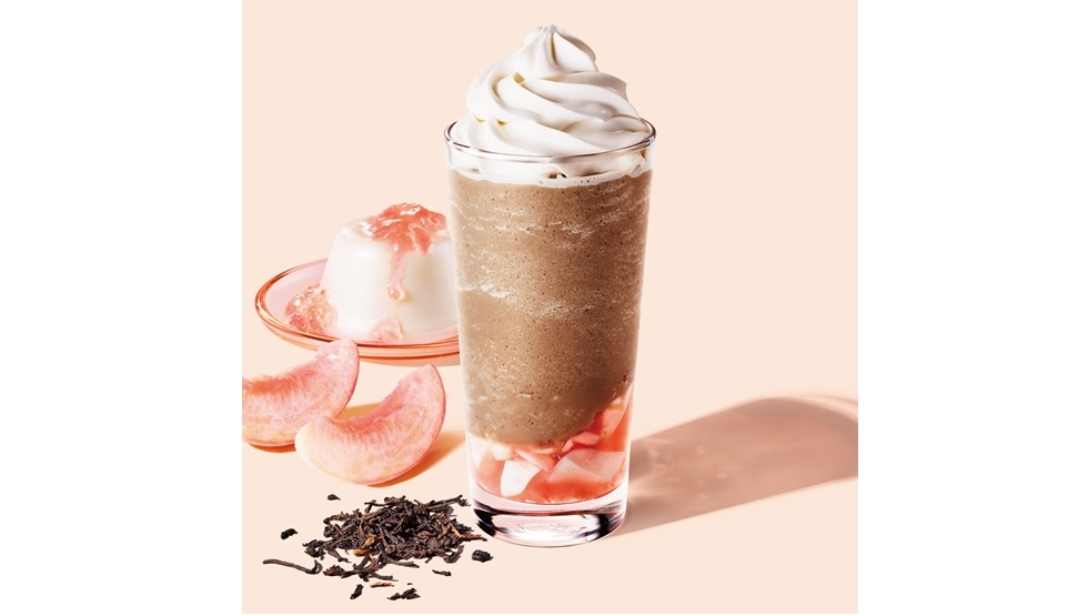 「ピーチ パンナコッタ & アール グレイ ティー フラペチーノ」