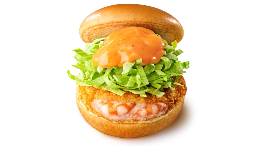 「エビマヨソースの海老カツバーガー」