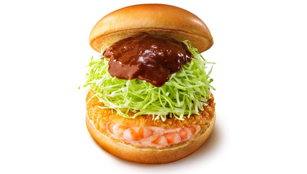 「エビグラスソースの海老カツバーガー」