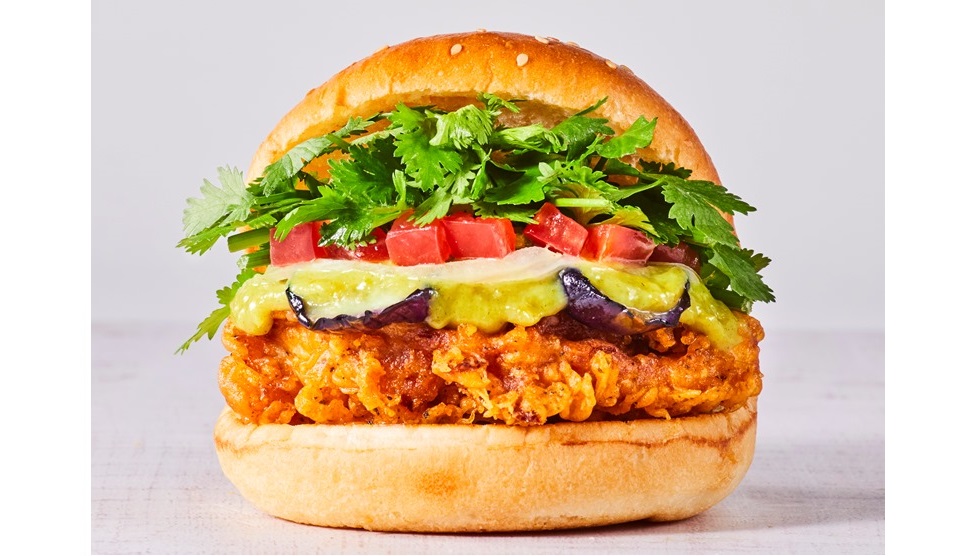「パクチーチキンバーガー グリーンカレー」