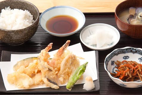 『海鮮串天ぷら 中野家 東中野店』の「天ぷら定食」