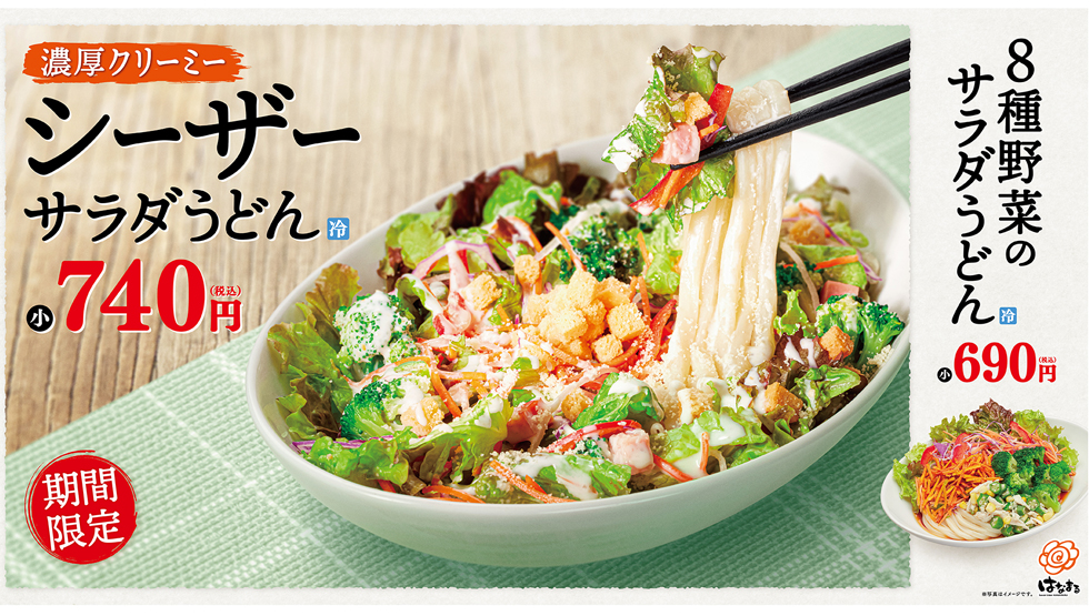 はなまるうどん「2種類のサラダうどんフェア」イメージ