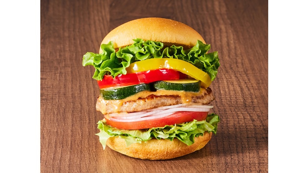 「夏野菜マリネのガーデンサラダバーガー」