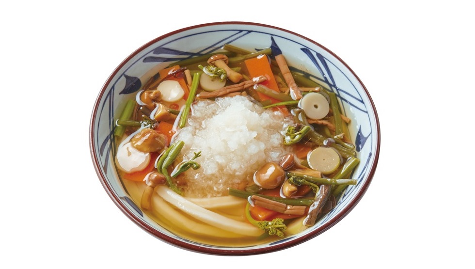 「山菜おろし冷かけうどん」