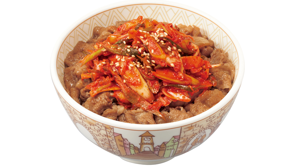 『すき家』期間限定メニュー「ねぎキムチ牛丼」