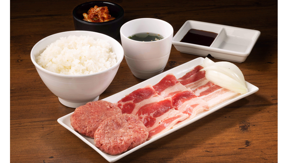 『焼肉ライク』の「焼肉＆バーグセット」