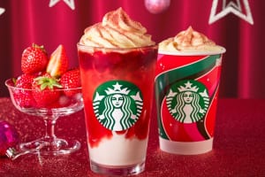 「ストロベリー メリークリーム フラペチーノ®」11/1より発売