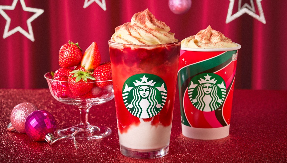 「ストロベリー メリークリーム フラペチーノ®」11/1より発売