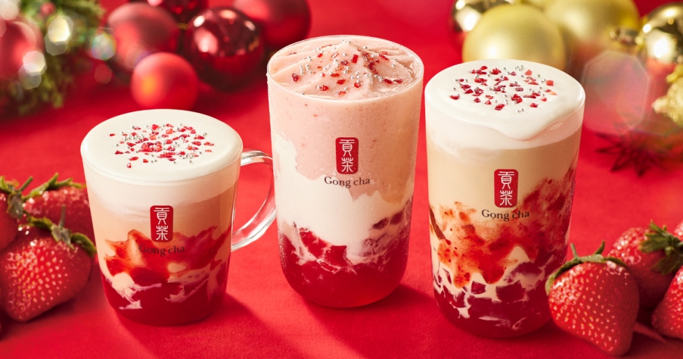 『Gong cha』「あまおう®ノエル ミルクティー」11/16より発売