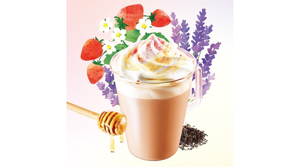 「ストロベリー ラベンダー ティー ラテ」