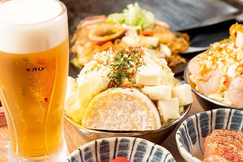 『大衆居酒屋 もんじゃ酒場 だしや 梅田茶屋町店』の「食べ飲み放題」イメージ