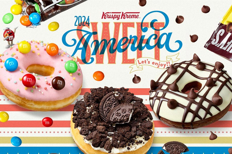 HERSHEY’SやOREOとコラボ！ クリスピー・クリーム・ドーナツ『Sweet America 2024』3/1より期間限定発売！
