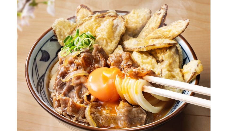 「焼きたて牛すきごぼ天ぶっかけうどん」