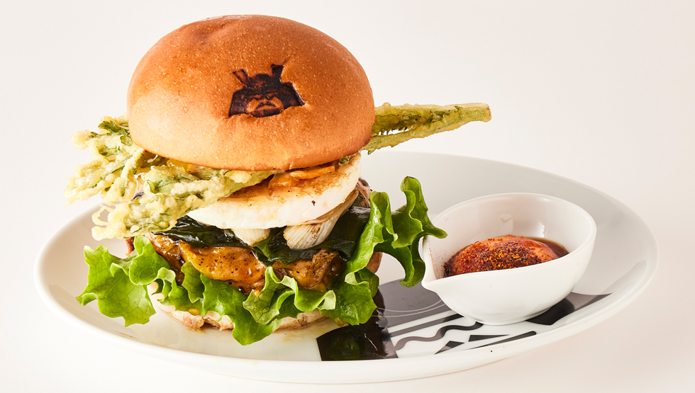 伊勢丹新宿店「I ♡ ハンバーガー in ISETAN」の「SHOGUN BURGER／伊勢丹限定すき焼きバーガー」