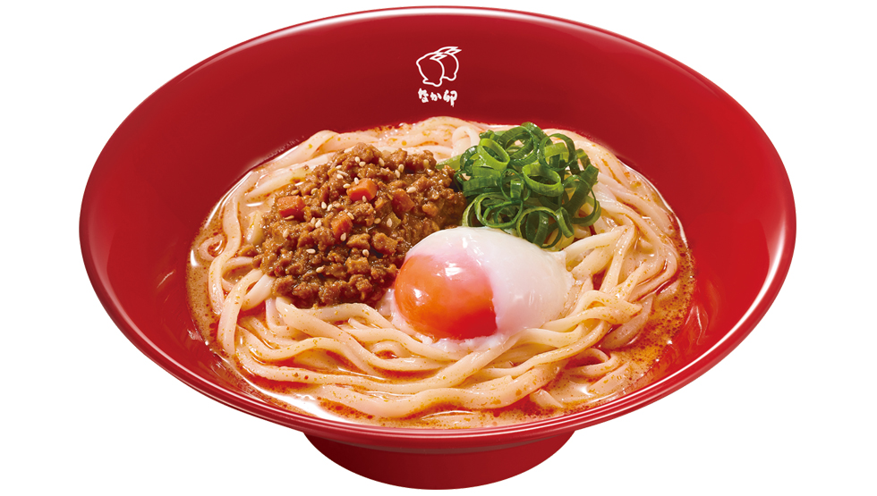 『なか卯』の「温たま冷やし担々うどん」