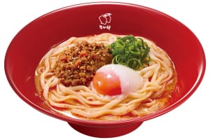 『なか卯』の「温たま冷やし担々うどん」