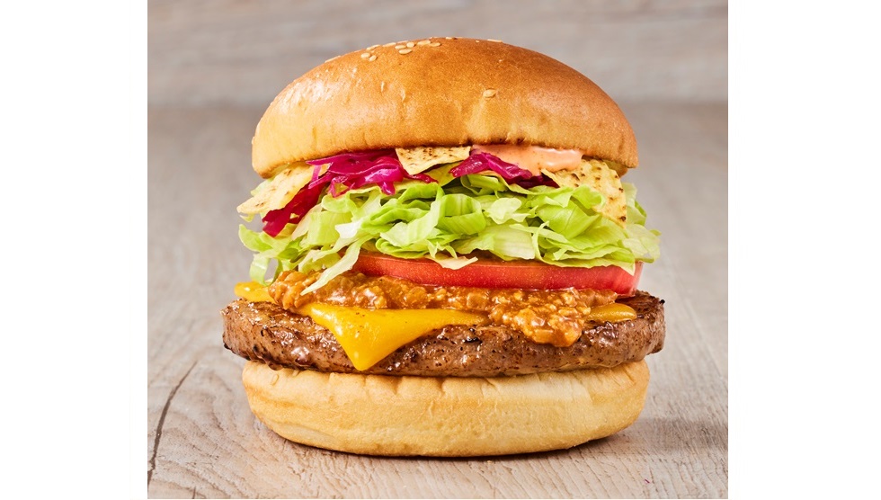 「クラシックタコスチーズバーガー ～3種の国産彩り野菜～」