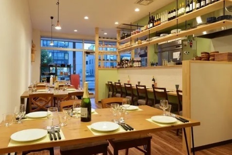 『trattoria timbro』の店内
