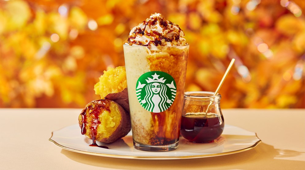 スタバ「焼き芋 香ばしカラメル フラペチーノ®」など9/4より発売