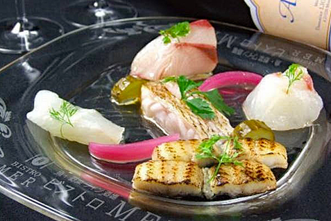 「ビストロ メール MER」の「鮮魚のカルパッチョ」