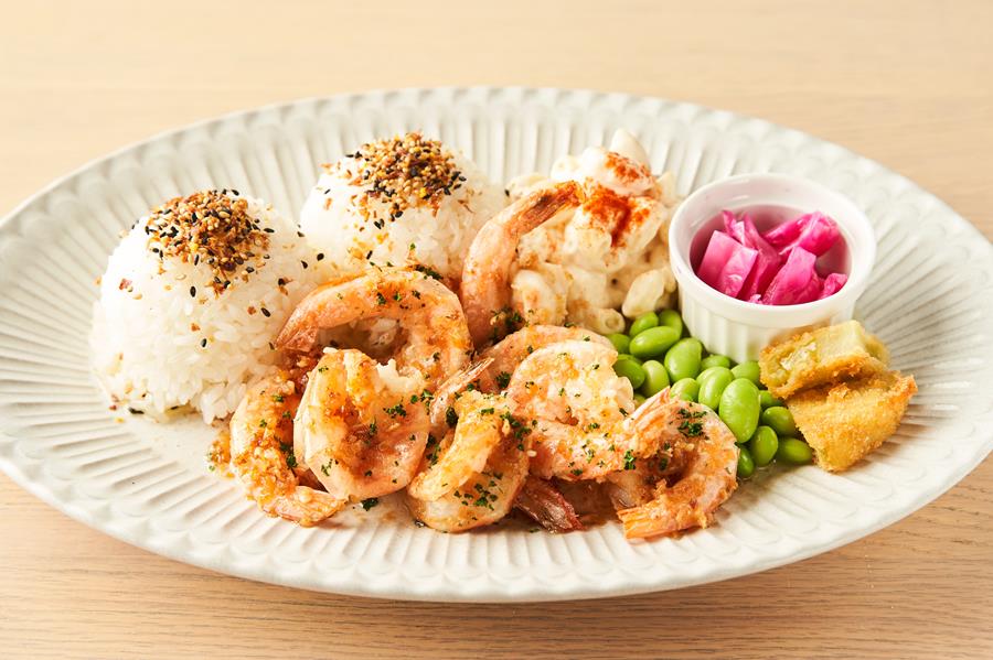 「ガーリックシュリンププレートランチ」