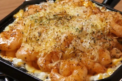 「ホンデポチャ」の「エビチーズフォンデュ」