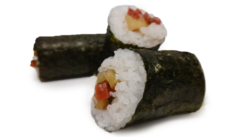 『おにぎりカフェ 祇園えんむすび』の「つけもの巻（梅だいこん・黄金沢庵）」