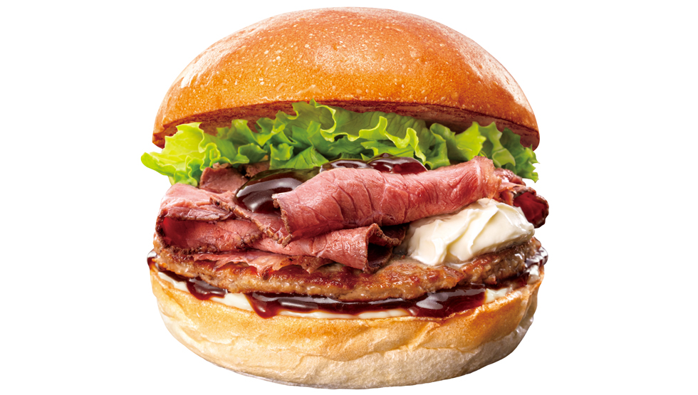 『ロッテリア』の「ローストビーフバーガー」