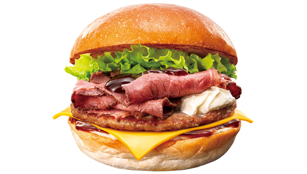 『ロッテリア』の「チーズ ローストビーフバーガー」