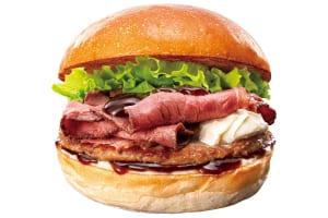 『ロッテリア』の「ローストビーフバーガー」イメージ