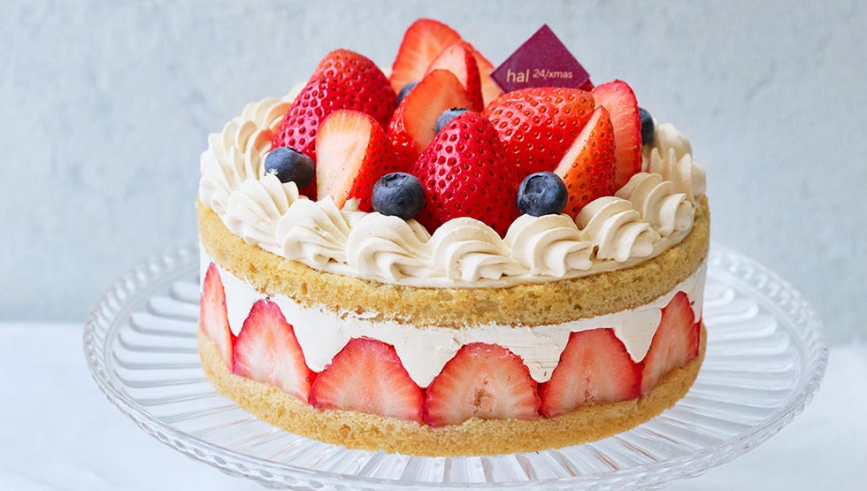 『hal okada vegan patisserie』の「嘉山農園苺のクリスマスショートケーキ」