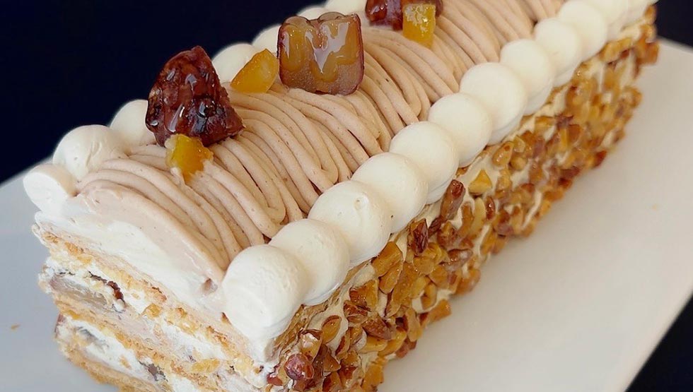 『hal okada vegan patisserie』の「スペシャル モンブランミルフィーユ」